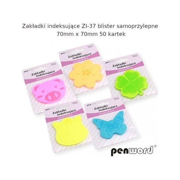 Penword Zakładki indeksujące PENWORD ZI-37 samoprzylepne 70x70mm 50k. Penword TARGI