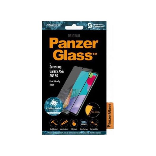 PanzerGlass SZKŁO HARTOWANE PANZERGLASS DO SAMSUNG GALAXY A52/A52 5G ANTYBAKTERYJNE CZARNY