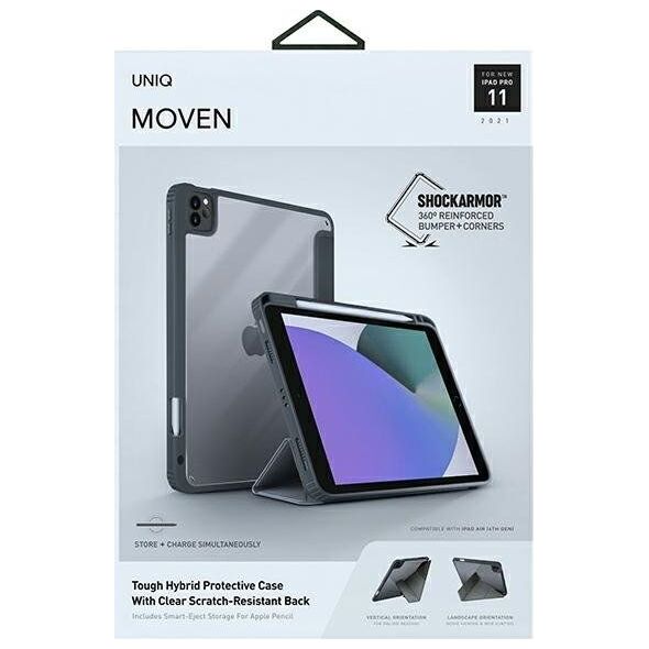 Etui na tablet Uniq UNIQ etui Moven iPad Pro 11" (2021) Antimicrobial szary/charcoal grey