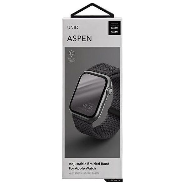 Uniq UNIQ pasek Aspen Apple Watch 40/38mm Braided szary/granite grey
