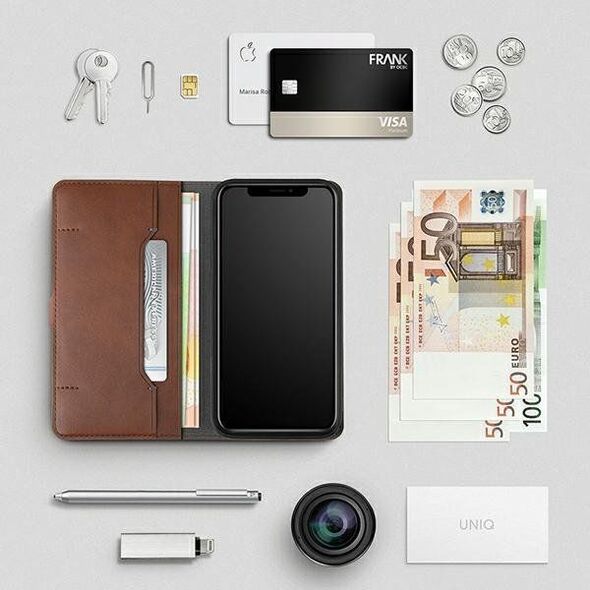 Uniq UNIQ etui book Journa iPhone 12 Pro Max 6,7" szary/dark grey