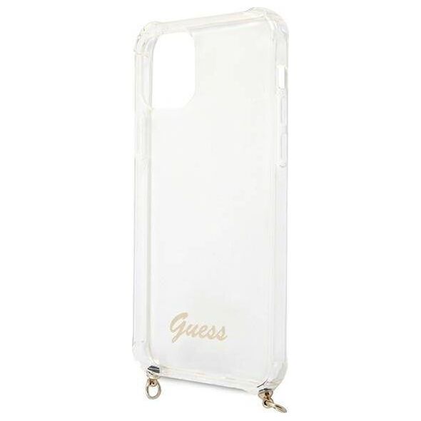 Guess Guess GUHCP12LKC4GSGO iPhone 12 Pro Max 6,7" Transparent hardcase 4G Gold Chain