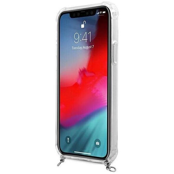 Guess Guess GUHCP12LKC4GSSI iPhone 12 Pro Max 6,7" Transparent hardcase 4G Silver Chain