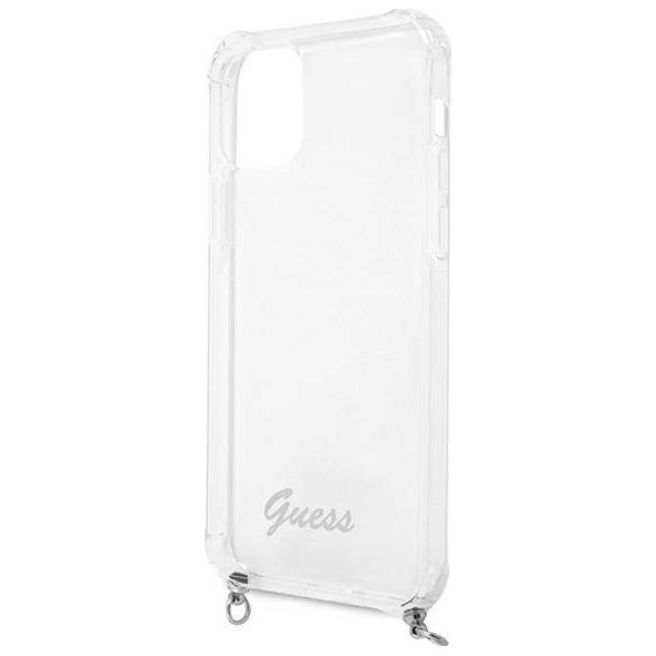 Guess Guess GUHCP12LKC4GSSI iPhone 12 Pro Max 6,7" Transparent hardcase 4G Silver Chain