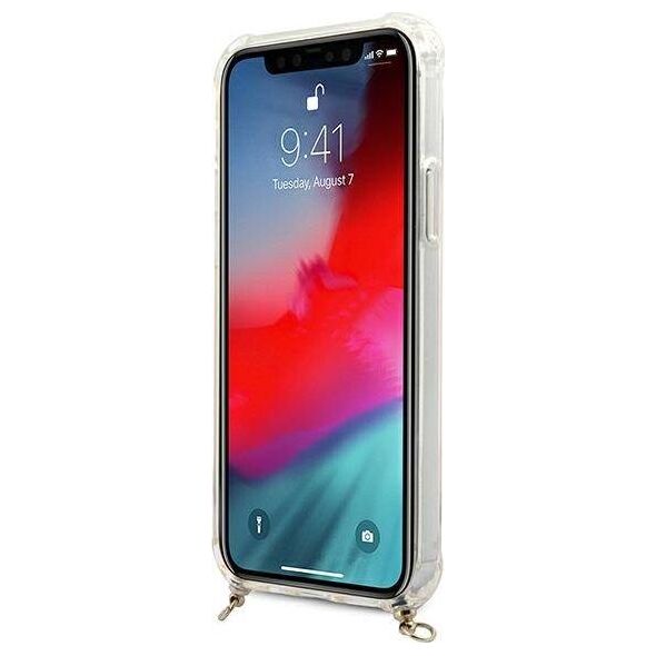 Guess Guess GUHCP12MKC4GSGO iPhone 12/12 Pro 6,1" Transparent hardcase 4G Gold Chain