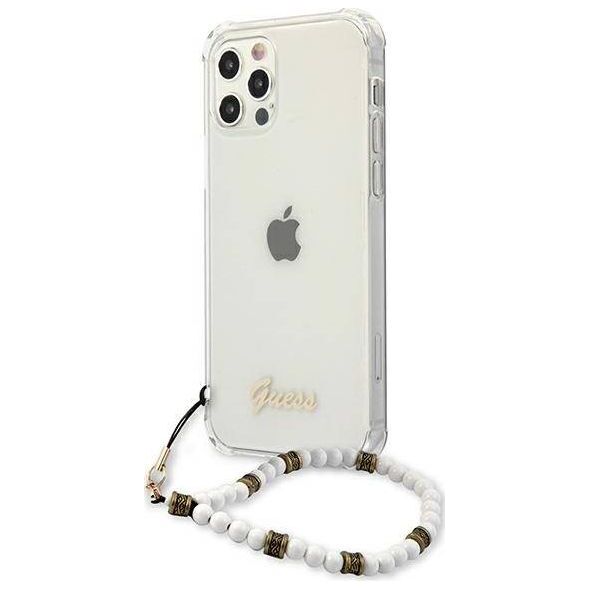 Guess Guess GUHCP12MKPSWH iPhone 12/12 Pro 6,1" Transparent hardcase White Pearl