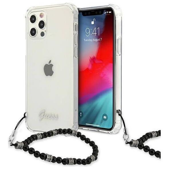 Guess Guess GUHCP12LKPSBK iPhone 12 Pro Max 6,7" Transparent hardcase Black Pearl
