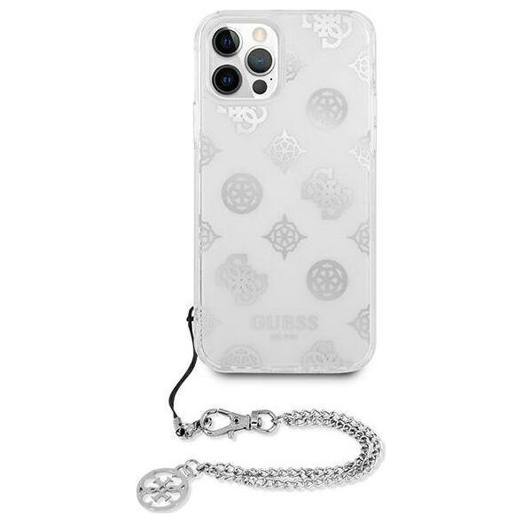 Guess Guess GUHCP12LKSPESI iPhone 12 Pro Max 6,7" srebrny/silver hardcase Peony Chain Collection
