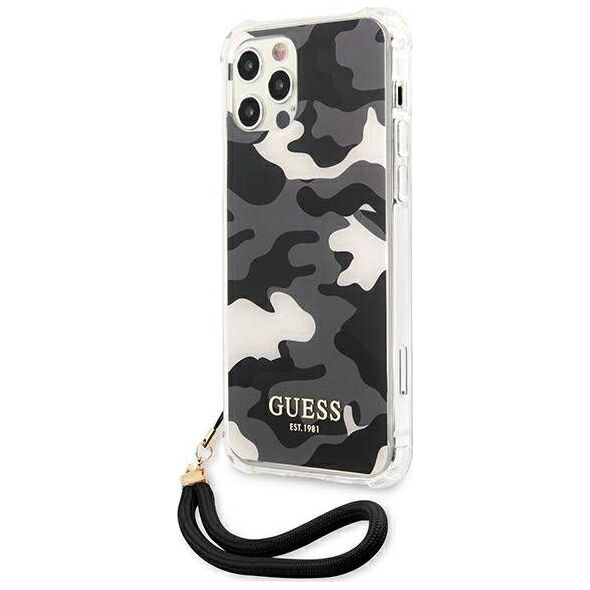 Guess Guess GUHCP12MKSARBK iPhone 12/12 Pro 6,1" czarny/black hardcase Camo Collection