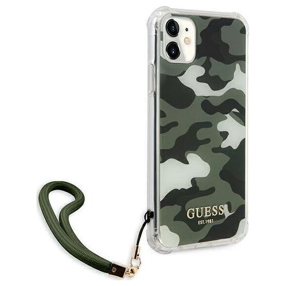 Guess Guess GUHCN61KSARKA iPhone 11 6,1" zielony/khaki hardcase Camo Collection