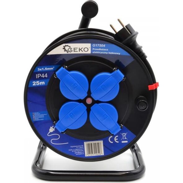 Geko PRZEDŁUŻACZ ELEKTRYCZNY BĘBNOWY 3X1.5MM2 25M IP44 (1) G17504 GEKO