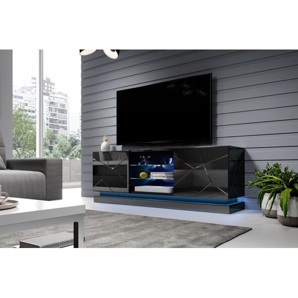 Cama Meble Oświetlenie RTV QIU 160 niebieskie