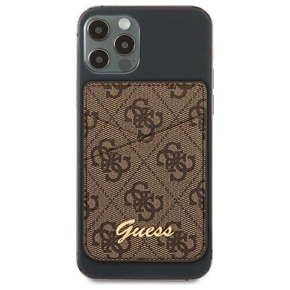 Guess Kieszeń na karty Guess Wallet Card Slot GUWMS4GTLBR MagSafe 4G brąz/brown