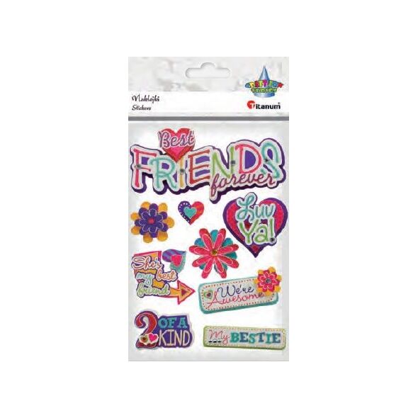 Titanum Naklejki papierowe 3D friends mix 10szt