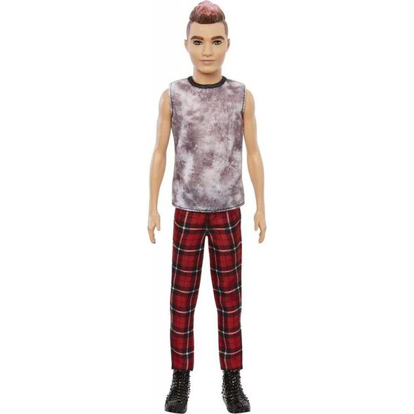Lalka Barbie Mattel Fashionistas - Stylowy Ken, spodnie w czerwoną kratkę (DWK44/GVY29)