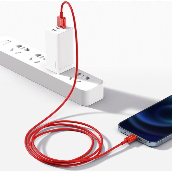 Kabel USB Baseus USB-A - Lightning 1 m Czerwony (BSU2661RED)
