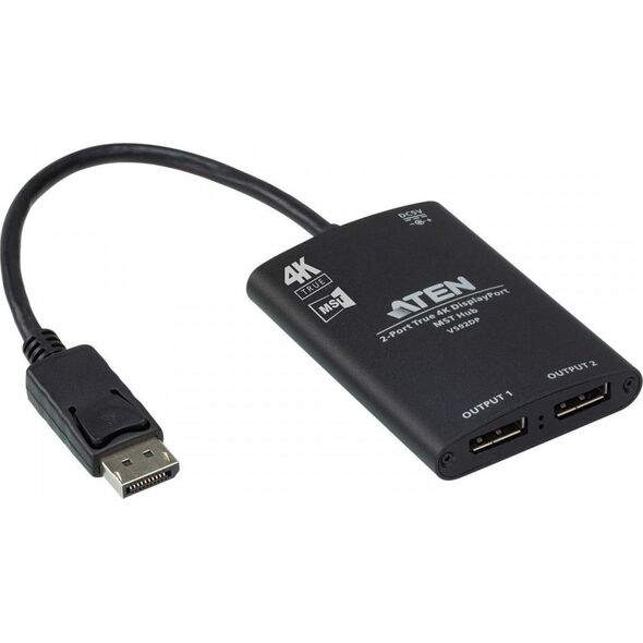 Adapter AV Aten DisplayPort - DisplayPort czarny (VS92DP)