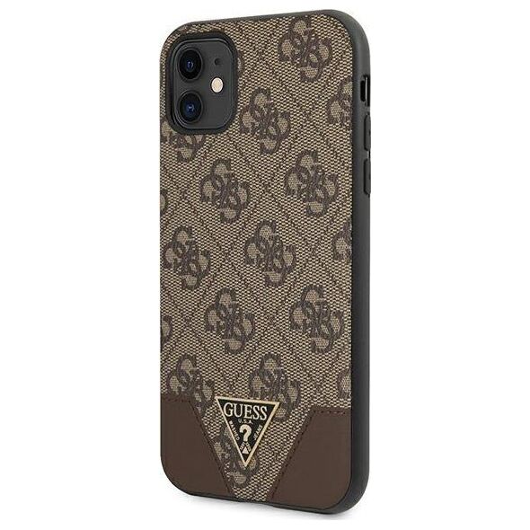 Guess Guess GUHCN61PU4GHBR iPhone 11 6,1" brązowy/brown hardcase 4G Triangle Collection