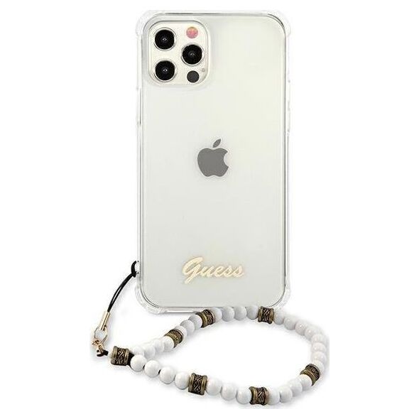 Guess Guess GUHCP12LKPSWH iPhone 12 Pro Max 6,7" Transparent hardcase White Pearl