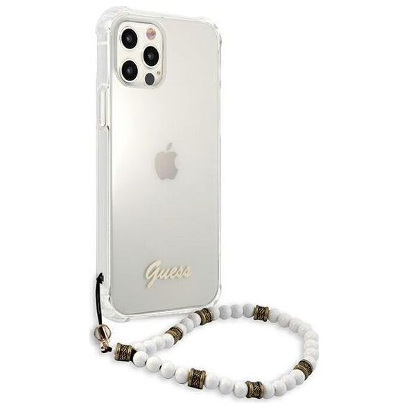 Guess Guess GUHCP12LKPSWH iPhone 12 Pro Max 6,7" Transparent hardcase White Pearl