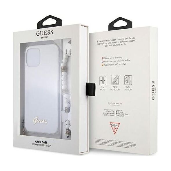 Guess Guess GUHCP12LKPSWH iPhone 12 Pro Max 6,7" Transparent hardcase White Pearl