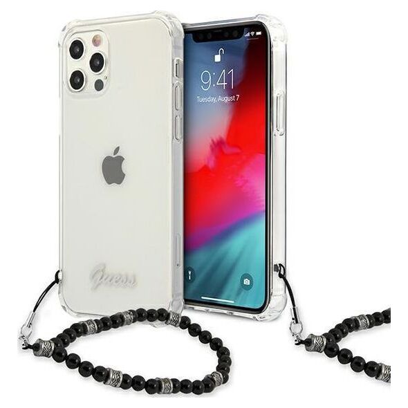 Guess Guess GUHCP12MKPSBK iPhone 12/12 Pro 6,1" Transparent hardcase Black Pearl