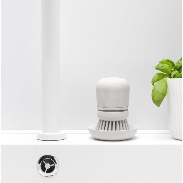 Brabantia Szczotka z dozownikiem na płyn SinkSide, jasnoszara (302640)