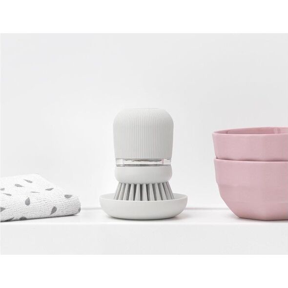 Brabantia Szczotka z dozownikiem na płyn SinkSide, jasnoszara (302640)