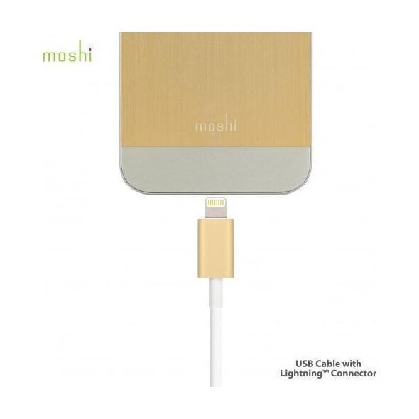 Kabel USB Moshi USB-A - Lightning 1 m Biały (MI-LIGHUSB-G)