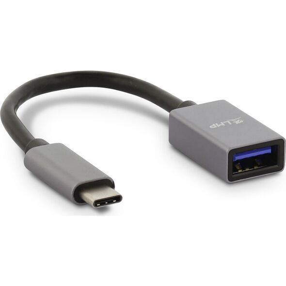 Adapter USB LMP USB-C - USB Szary  (LMP-USBC-USBA-SG)