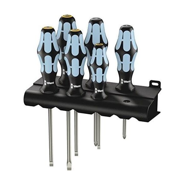 Wera Wera 3334/3355/6 Rack - Screwdriver set, stainless steel