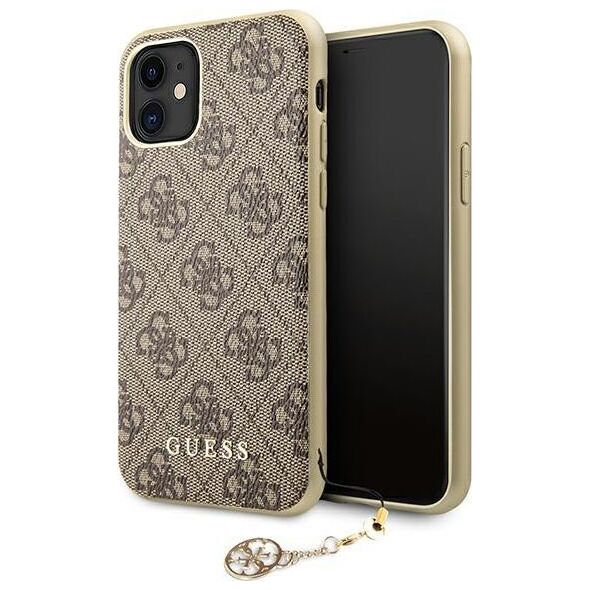 Guess Etui Guess GUHCN61GF4GBR Apple iPhone 11 brown/brązowy hard case 4G Charms Collection