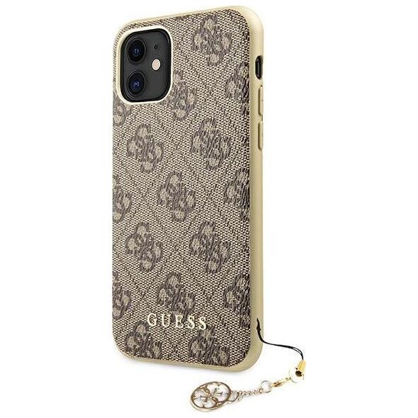 Guess Etui Guess GUHCN61GF4GBR Apple iPhone 11 brown/brązowy hard case 4G Charms Collection