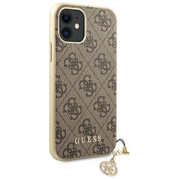 Guess Etui Guess GUHCN61GF4GBR Apple iPhone 11 brown/brązowy hard case 4G Charms Collection