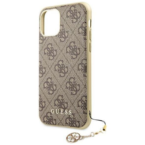 Guess Etui Guess GUHCN61GF4GBR Apple iPhone 11 brown/brązowy hard case 4G Charms Collection