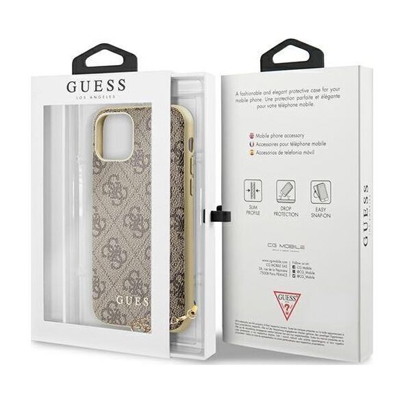 Guess Etui Guess GUHCN61GF4GBR Apple iPhone 11 brown/brązowy hard case 4G Charms Collection