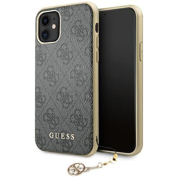 Guess Etui Guess GUHCN61GF4GGR Apple iPhone 11 grey/szary hard case 4G Charms Collection