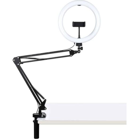 Lampa pierścieniowa Puluz PKT3090B LED 26 cm statyw biurkowy na klips