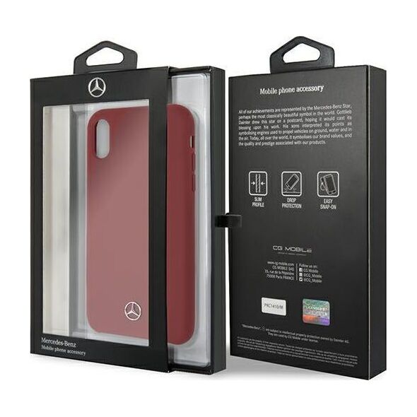 Mercedes Mercedes MEHCI61SILRE iPhone Xr czerwony/red hardcase Silicone Line