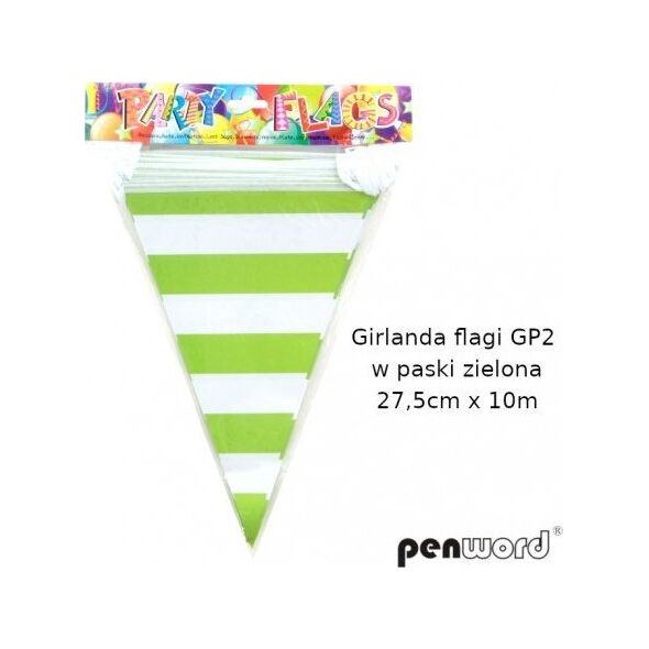 Penword GIRLANDA FLAGI GP2 W PASKI ZIELONA 27, 5cmx10m Penword