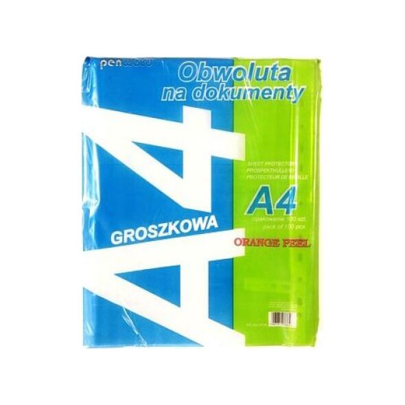 Penword Obwoluta A4/100 PENWORD - groszkowa 30mic. Penword
