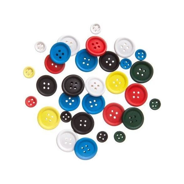 DP Craft Guziki drewniane DPCRAFT Mix 30szt. - Brights Dalprint