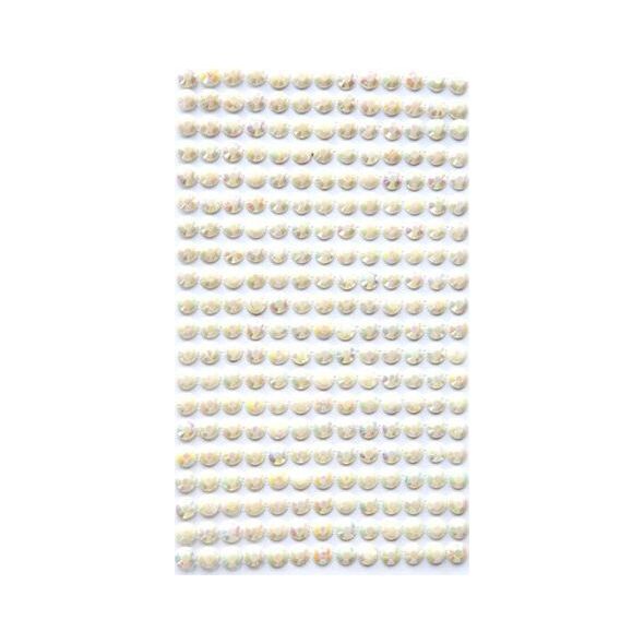 DP Craft Kryształki samoprzylepne DPCRAFT 6mm, 260 szt. - opalescent cream Dalprint