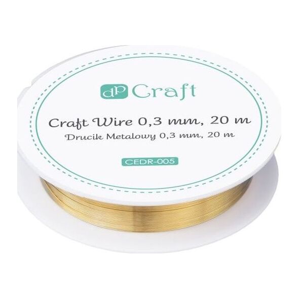 DP Craft Drucik metalowy DPCRAFT 0, 3mm 20m - złoty Dalprint