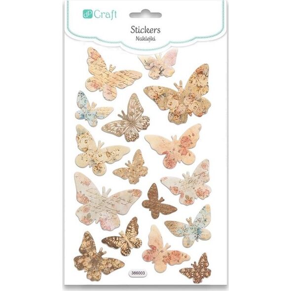 DP Craft Naklejki z pianki DPCRAFT Motyle 16szt. Dalprint