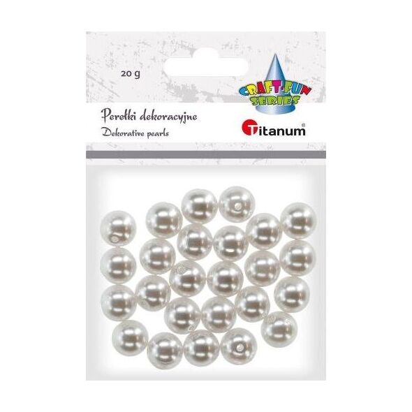 Titanum Perełki TITANUM 12mm 20g białe Titatnum Kreatywne