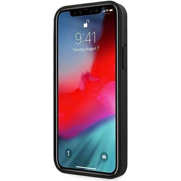 Ferrari Ferrari FEOMSHCP12LBK iPhone 12 Pro Max czarny/black hardcase Off Track Leather Nylon Stripe