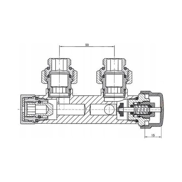 Invena INVENA DUOPLEX DO DOLNEGO PODL.50MM GRAFIT