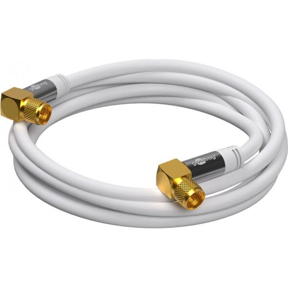 Kabel Goobay Antenowy (F) 2m biały (70483)
