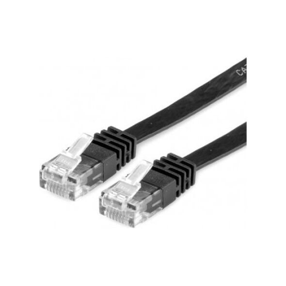 Value VALUE PatchCord Kat.6 UTP płaski czarny 1.5m